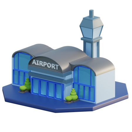 Aeropuerto  3D Icon