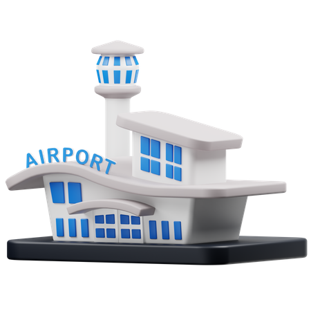 Aeropuerto  3D Icon