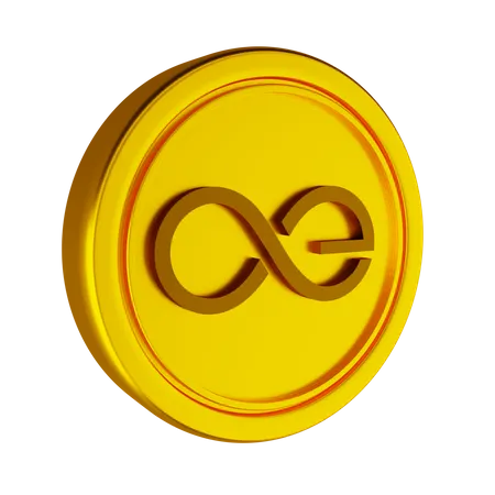 Moneda criptográfica de la eternidad  3D Icon