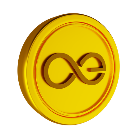 Aeternity Crypto Coin  3D Icon