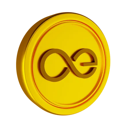Aeternity Crypto Coin  3D Icon
