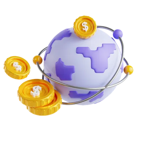 Affaires mondiales  3D Icon
