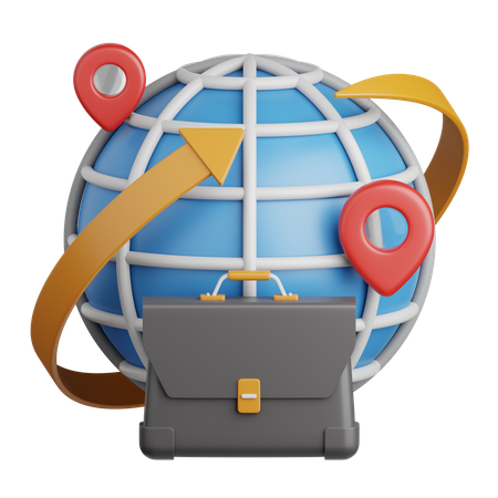 Affaires mondiales  3D Icon