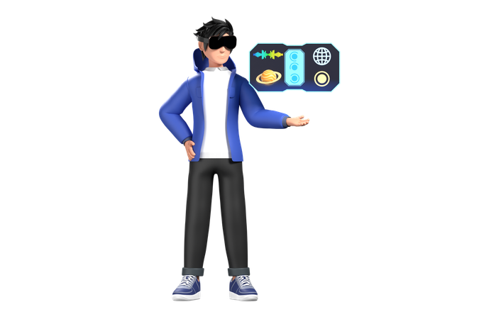 Affichage holographique  3D Icon