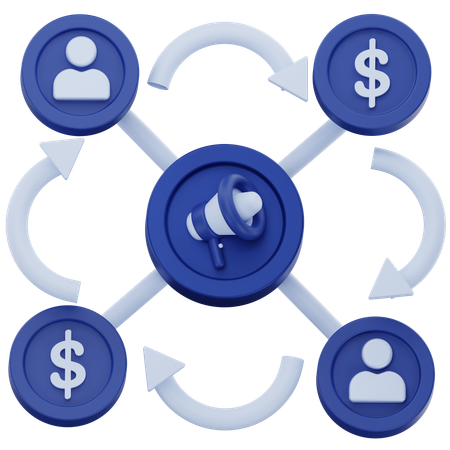Affiliate Marketing  3D Icon
