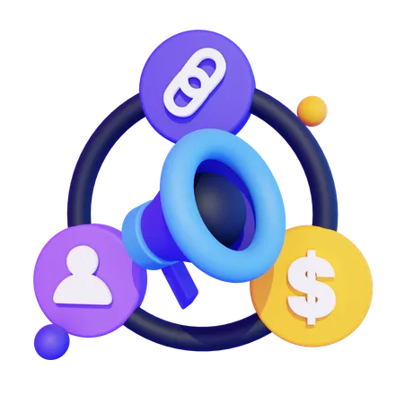 Affiliate Marketing  3D Icon