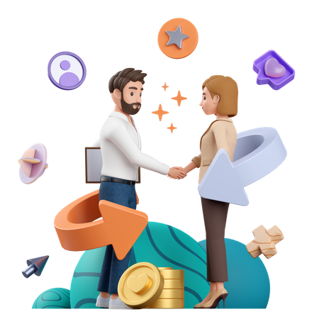Affiliate Marketing  3D Icon