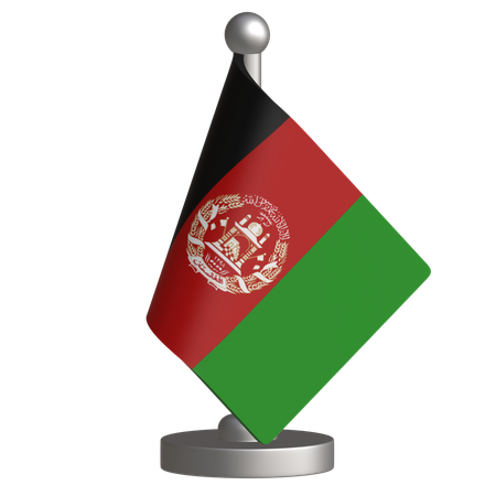 Afganistan Desk Flag  3D Icon