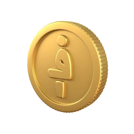 Afghani Gold Coin  3D Icon