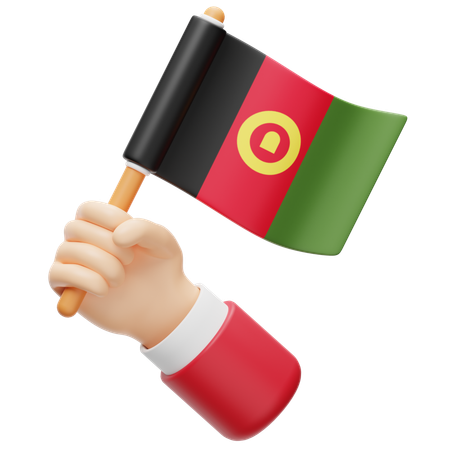 アフガニスタンの国旗  3D Icon