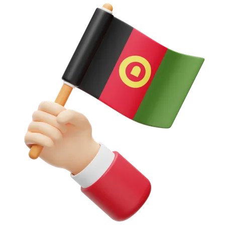 アフガニスタンの国旗  3D Icon