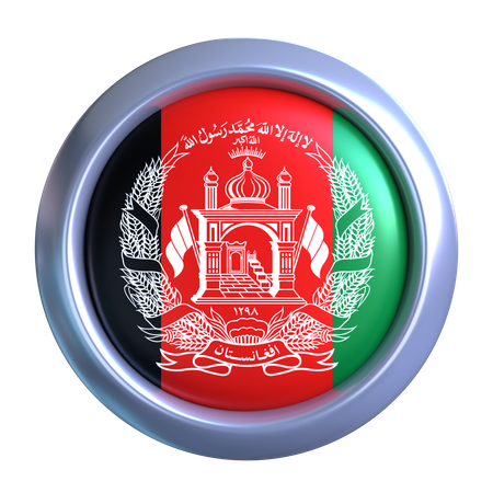 Afghanistan Flag Emblem  3D Icon