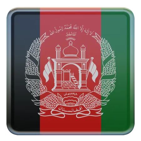 Afghanistan Square Flag  3D Icon