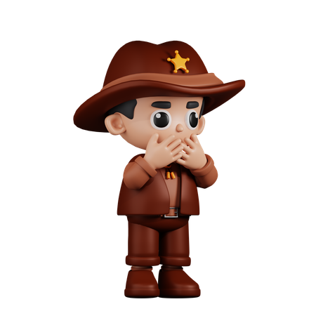 Afraid Sheriff  3D Icon