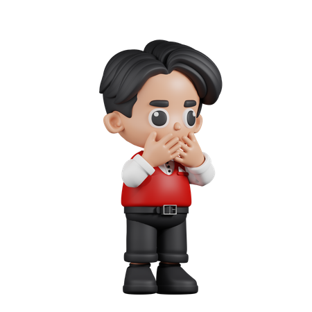 Afraid Waitress  3D Icon