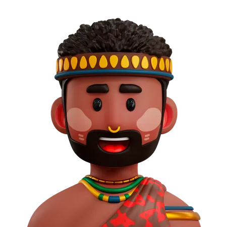 Africain  3D Icon