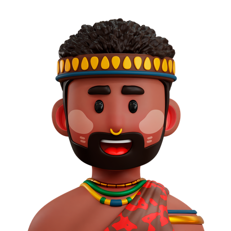 African  3D Icon