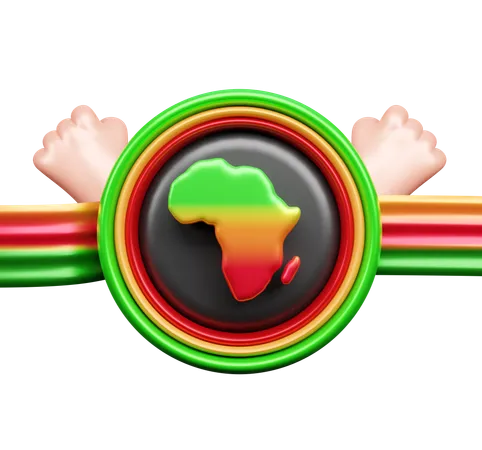 African American  3D Icon