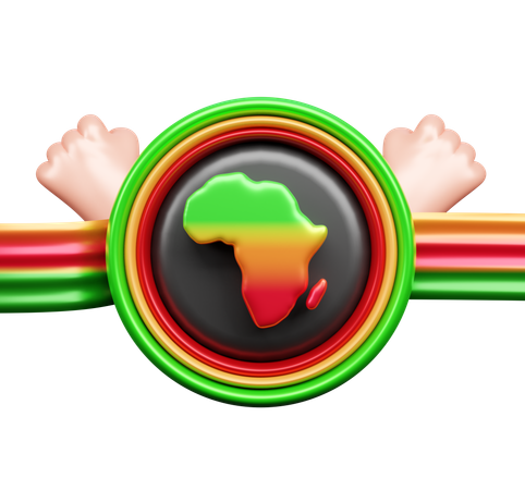 African American  3D Icon