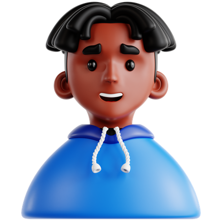 African American Boy  3D Icon