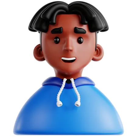 African American Boy  3D Icon