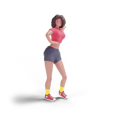 African American Dancer  3D Illustration