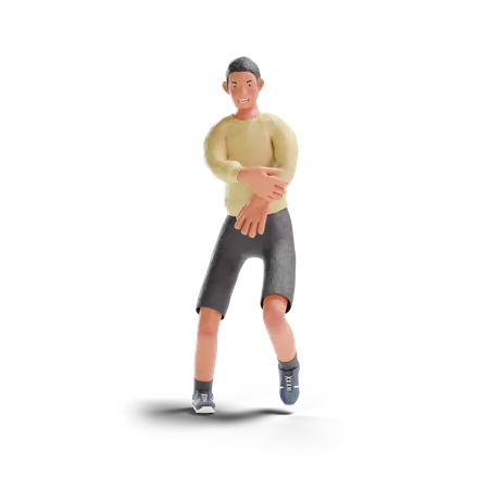 African American teenager boy dancing  3D Illustration