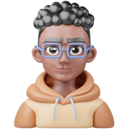 African Boy  3D Icon