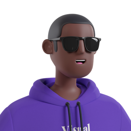 African Boy  3D Icon