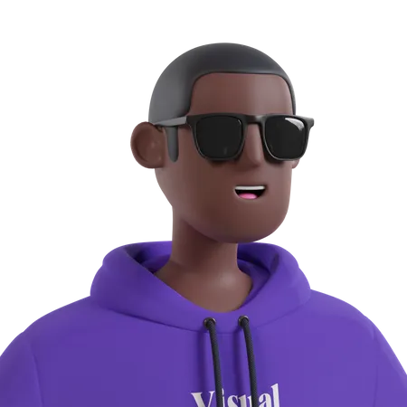 African Boy  3D Icon