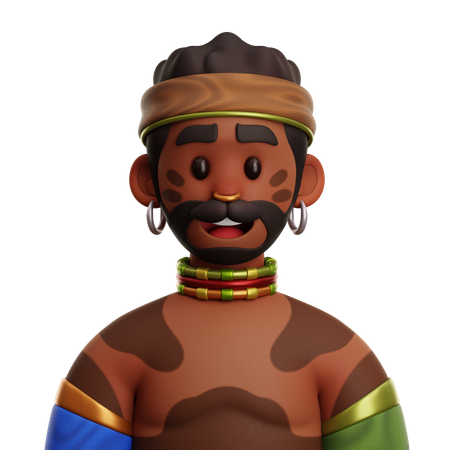 African People  3D Icon