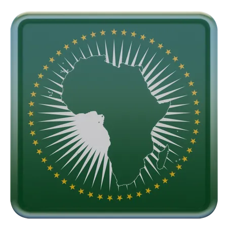 African Union Flag  3D Illustration