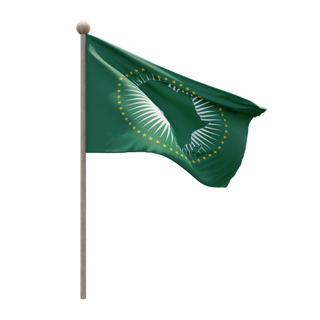 African Union Flagpole  3D Icon