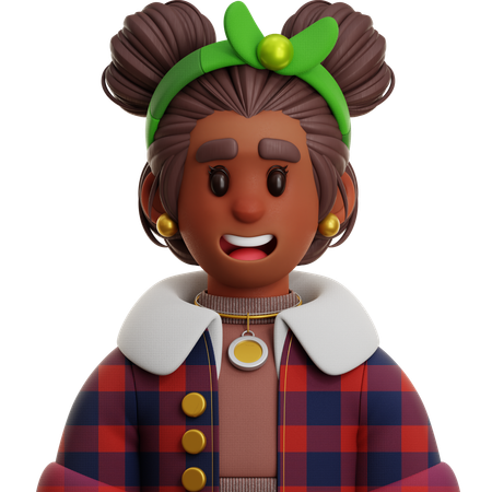 Afrikanische Frau  3D Icon