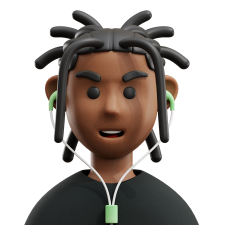 Afro Avatar  3D Icon