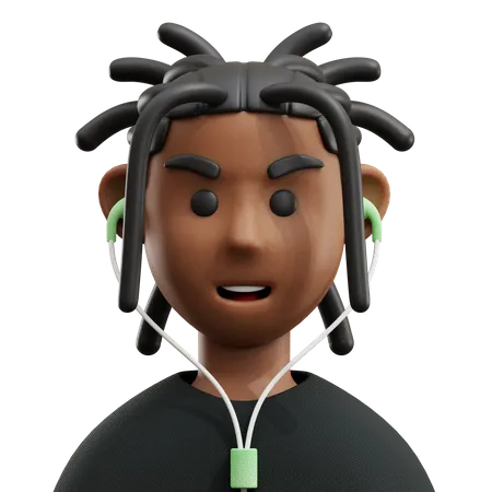 Afro Avatar  3D Icon