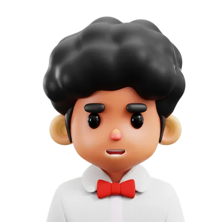 Garçon afro  3D Icon