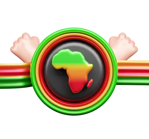 Afroamericano  3D Icon