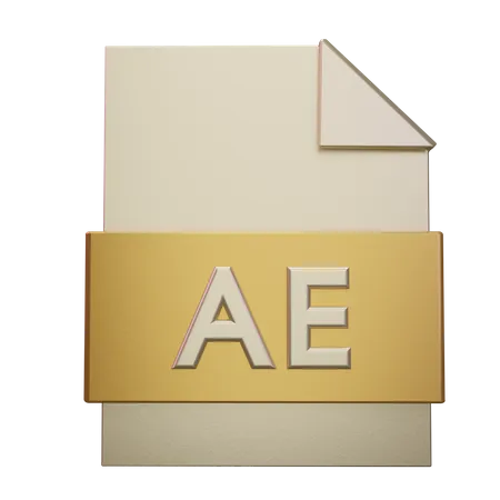 After effect File  3D Icon