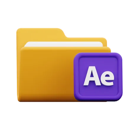 After Effect Folder  3D Icon