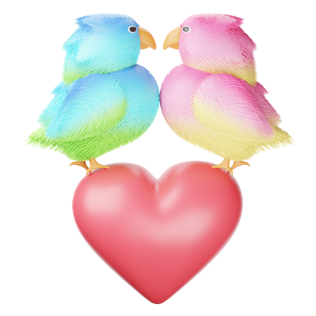 Pájaros del amor  3D Icon