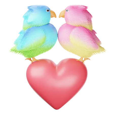 Pájaros del amor  3D Icon