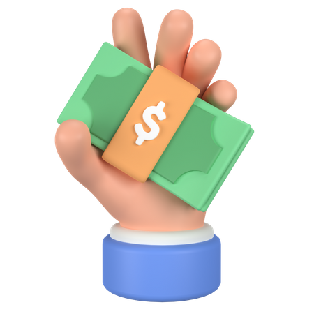 Agarrar dinero  3D Icon