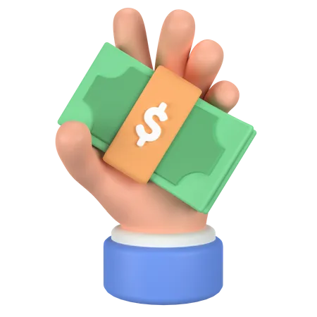 Agarrar dinero  3D Icon