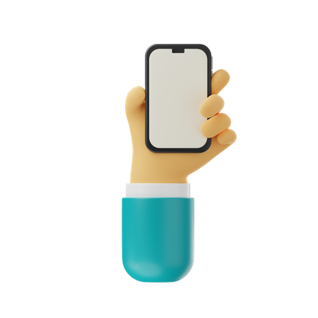 Agarrar el gesto de la mano del teléfono  3D Icon