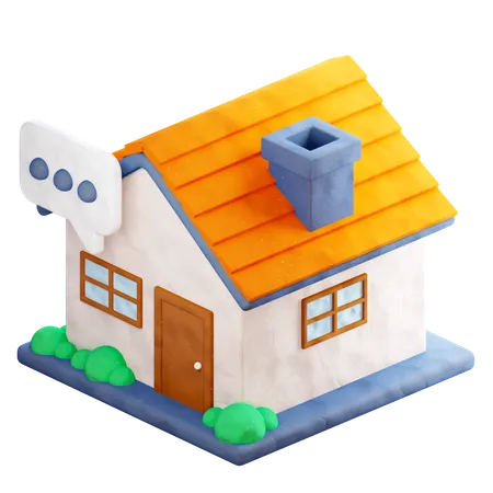 Agency House For Real Estate 3D Icon