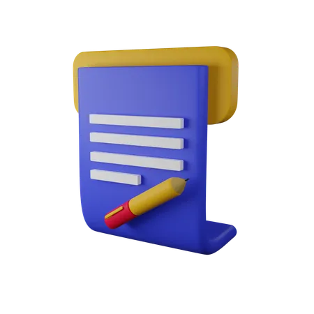 Agenda 3 D Icon Contains PNG BLEND GLTF And OBJ Files 3D Icon