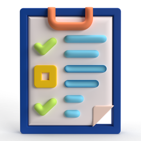 Agenda  3D Icon