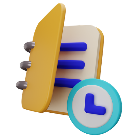 Agenda  3D Icon