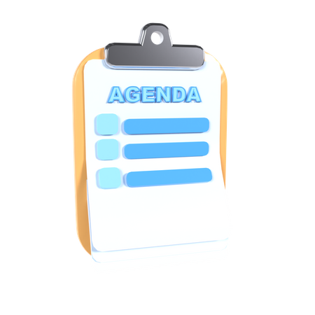 Agenda  3D Icon